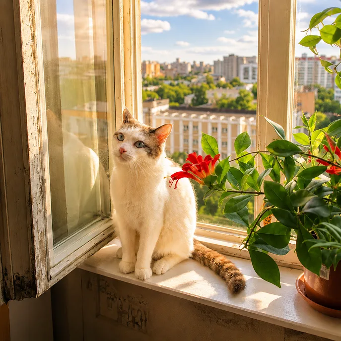 Антикошка на окне