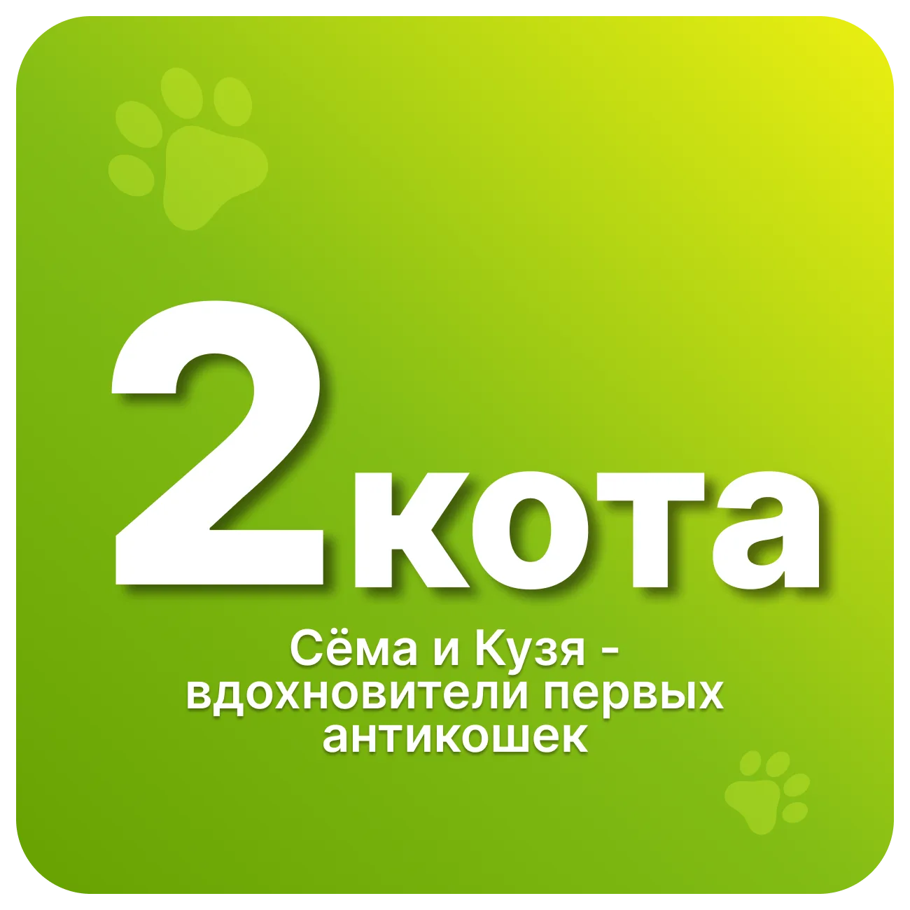 2&nbsp;кота — Сёма и&nbsp;Кузя, вдохновители первых антикошек
